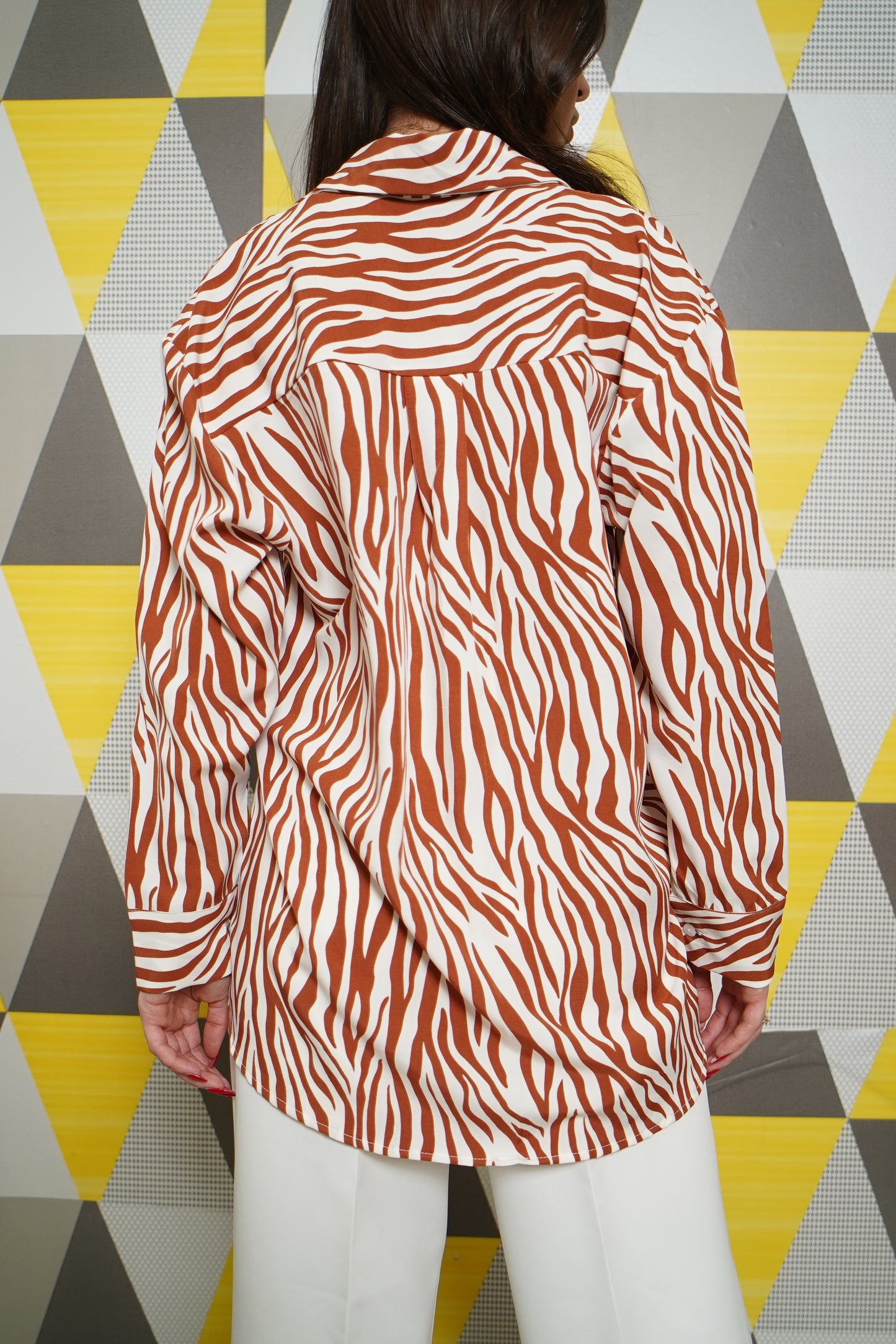 Zebra Print Oversized Shirt