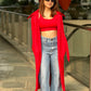 Crop Top With Long Shrug Jacket