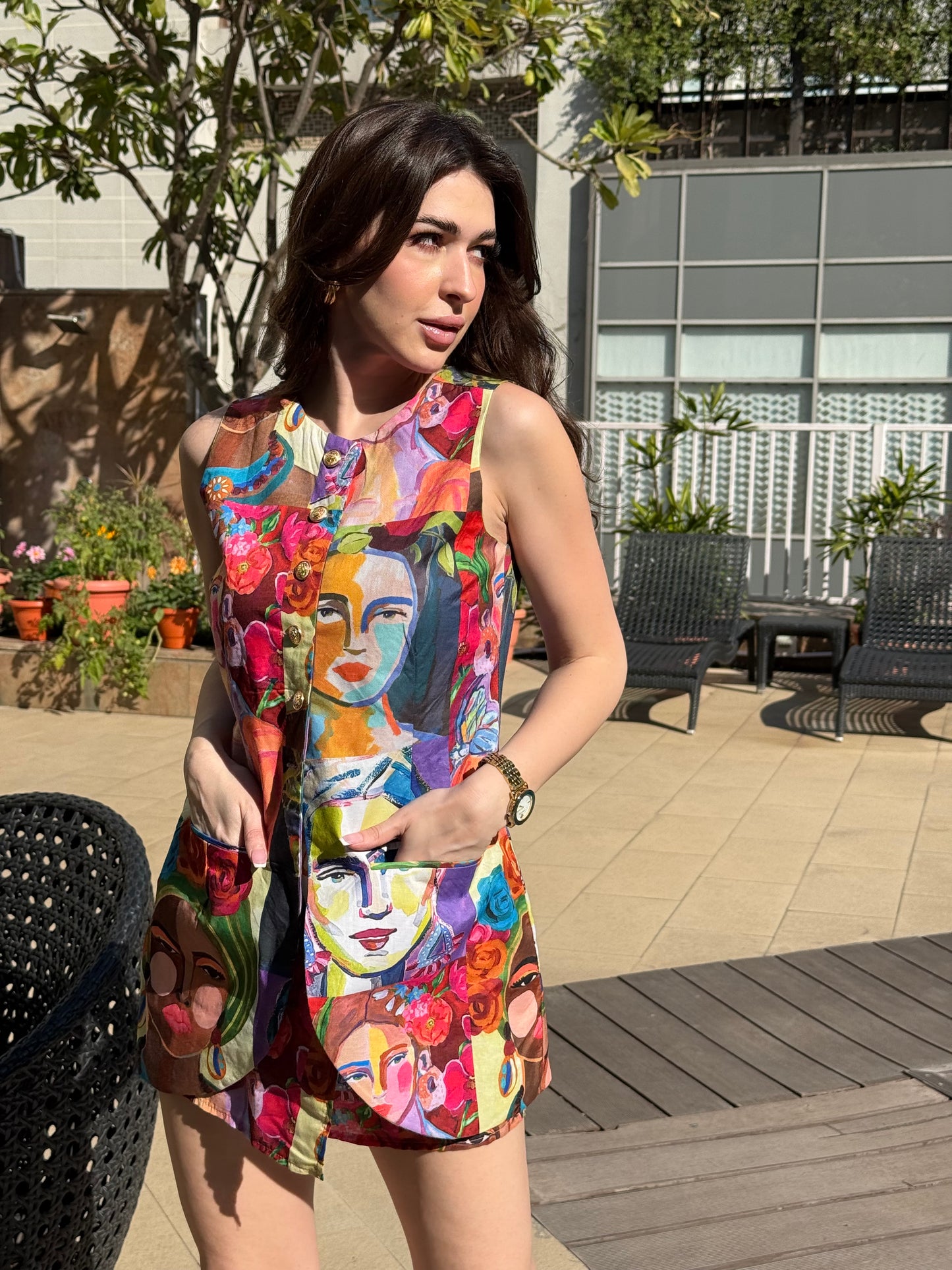 Funky Waistcoat With Skorts