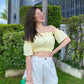 Off-Shoulder Top With Shorts
