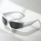 Y2K Silver Wrap Sunglasses