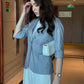 Light Grey 3/4th Sleeve Blazer