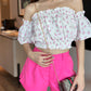 Off-Shoulder Top With Shorts