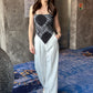 Scarf Top With White Pants