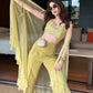 High Corset Waist Wide Leg Pants