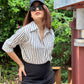 Combo Deal: Striped Shirt With Black Skorts