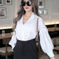 StyleAsh White Tie Sleeve Shirt