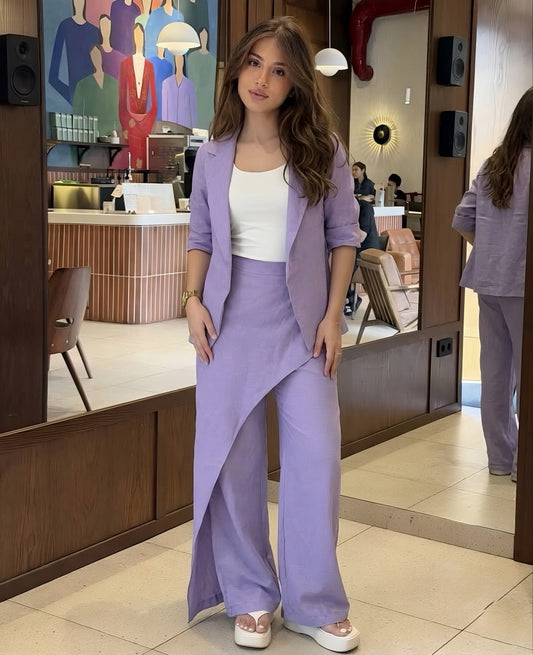 Layered Lilac Pant Suit Set