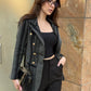 Tweed Long Sleeve Double Breasted Blazer
