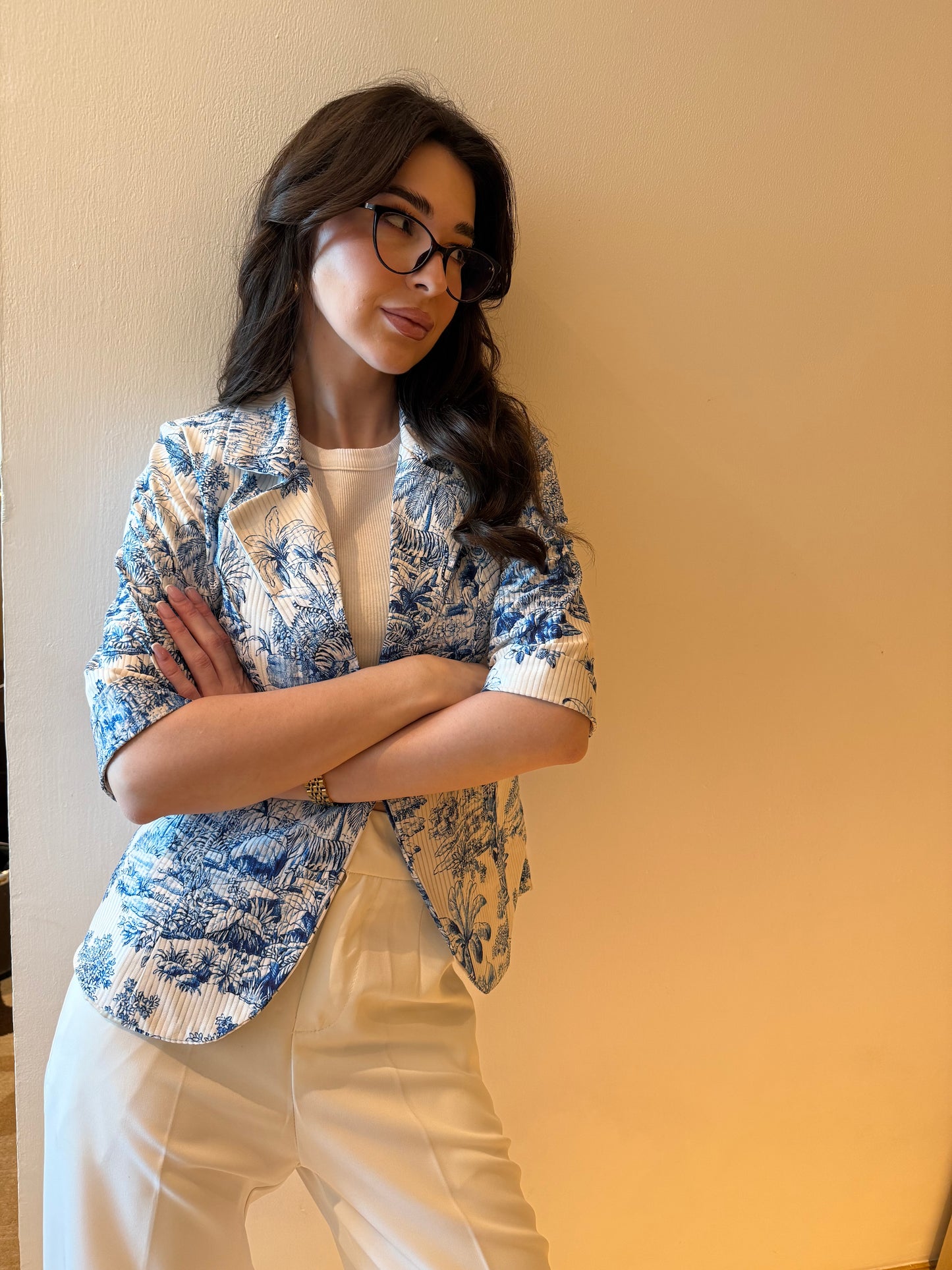 Supreme Cotton 3/4th Sleeve Blazer