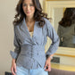Corporate Grey Shirt With Coat Belt