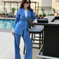 Aristocratic Blue Blazer Set