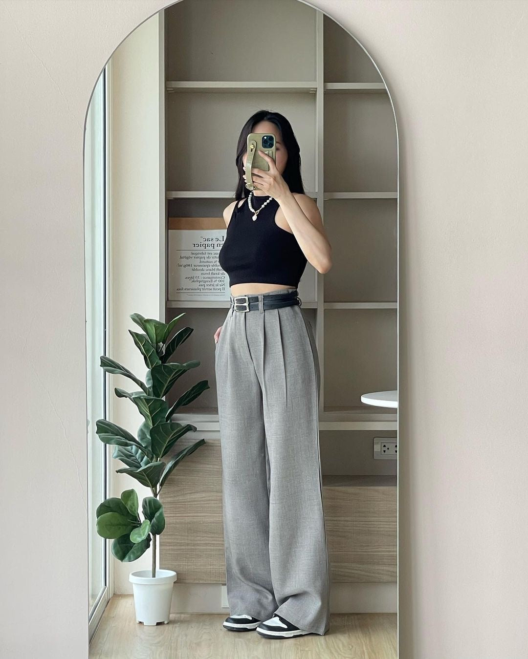 Double Belted Petite Trousers