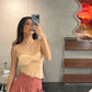 See Through High Neck Mesh Top
