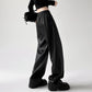Faux Leather Drawstring Pants