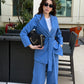 Aristocratic Blue Blazer Set