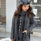 European Winter Coat With Muffler & Beret