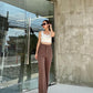 Double Button High Waist Pants