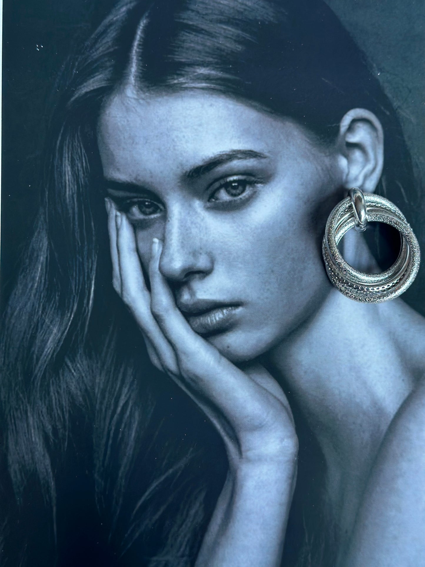 Chunky Three Layer Hoop Earring