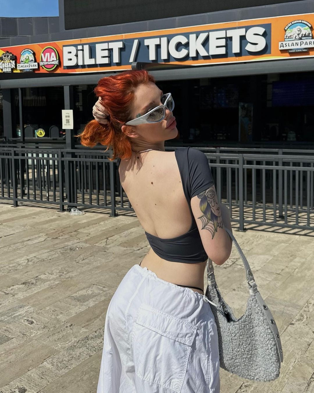 Y2K Silver Wrap Sunglasses
