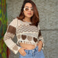 Crochet Asymmetrical Full Sleeves Top