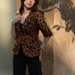 Animal Print 3/4th Sleeve Blazer