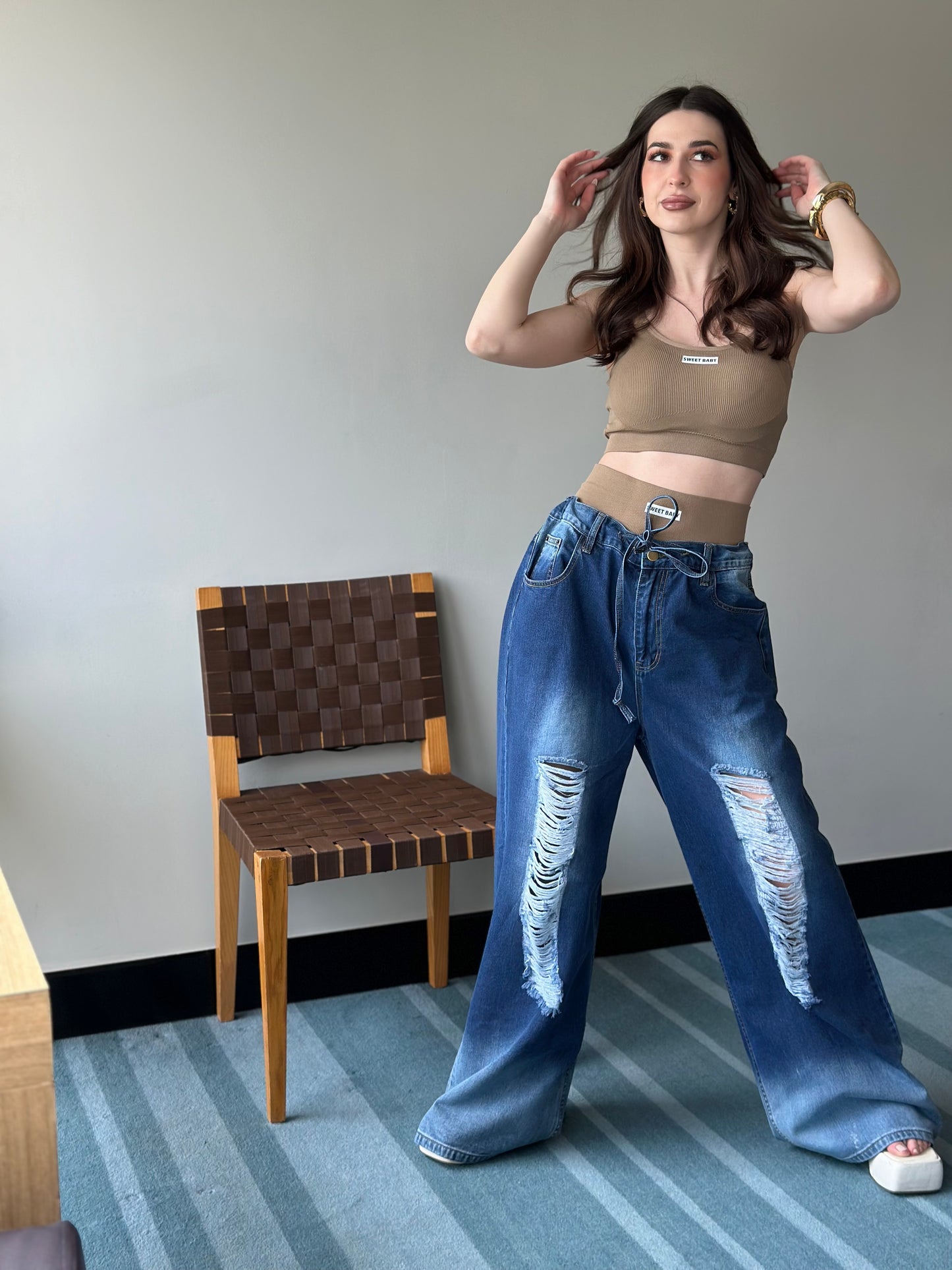 Bougie Distressed Big Denims