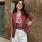 Rust 3/4th Blazer With Vest