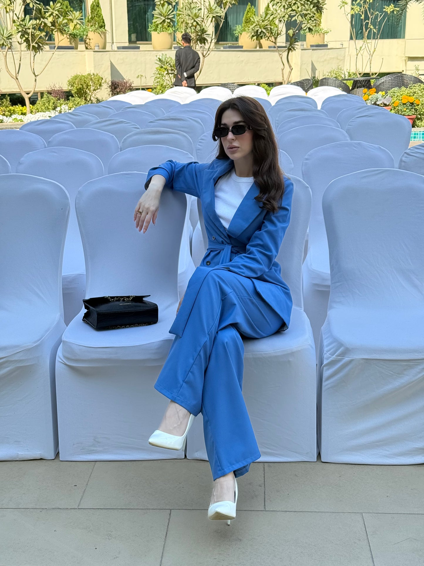 Aristocratic Blue Blazer Set