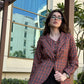 Checked Blazer With Waist Coat
