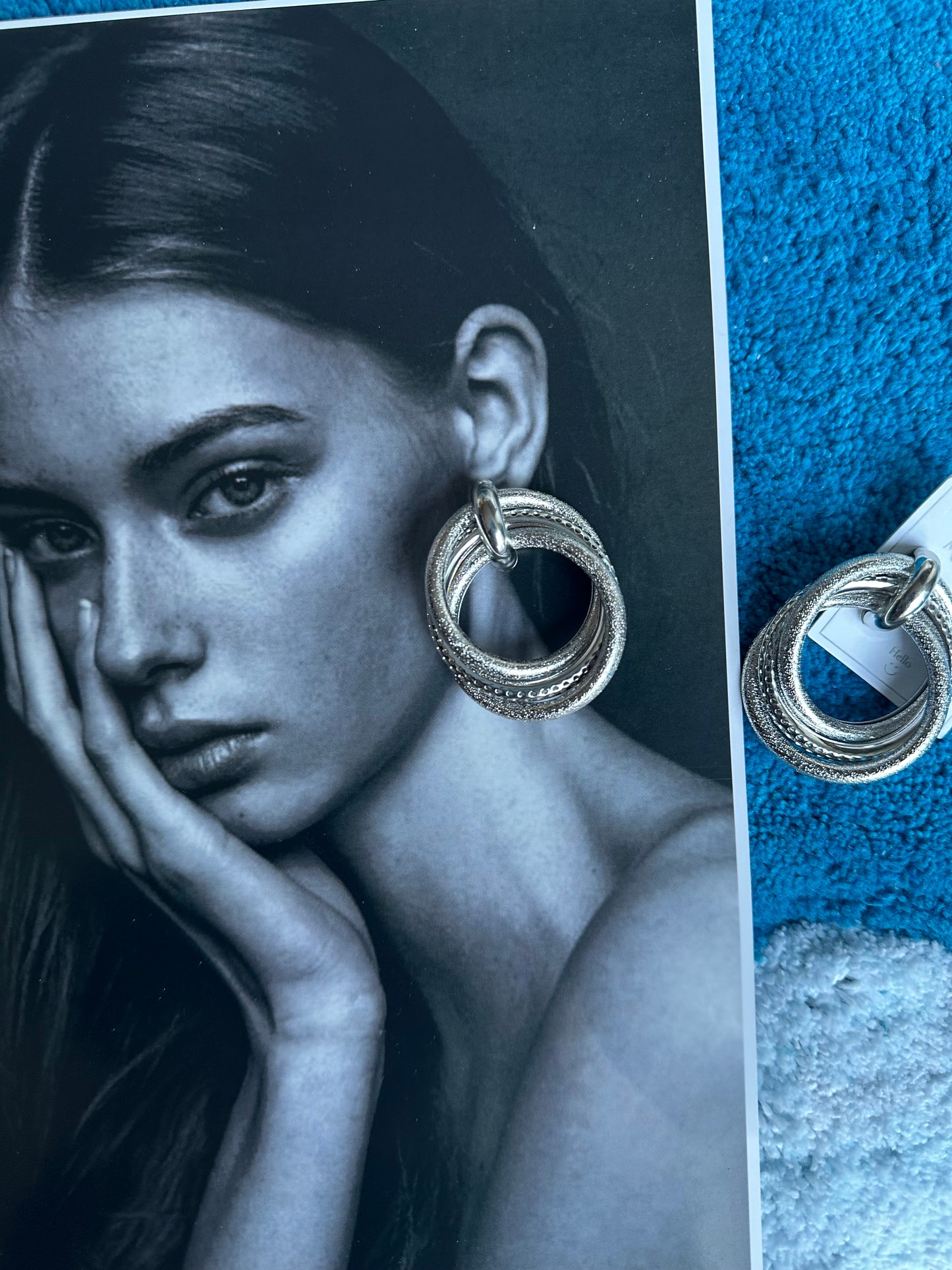 Chunky Three Layer Hoop Earring