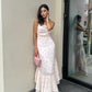 Georgette Floral Flow Dress With Scarf