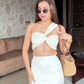 Off White Crochet Beach Set