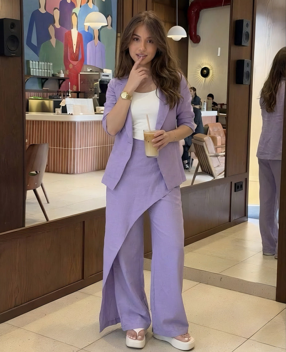 Layered Lilac Pant Suit Set