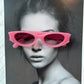 Glossy Pink Tined Sunglasses