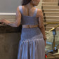 Pastel Festive Skirt Sets With Scarf