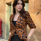 Animal Print 3/4th Sleeve Blazer