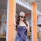 Vintage Print Scarf Tops