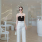 Empire Waist Wide Leg Pants