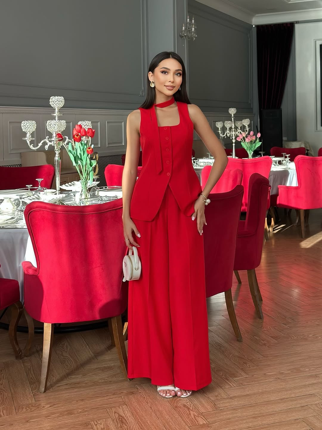 Valentine Waistcoat With Pants & Tie Scarf