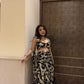 Golden Foil Skirt Set