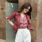 Rust 3/4th Blazer With Vest