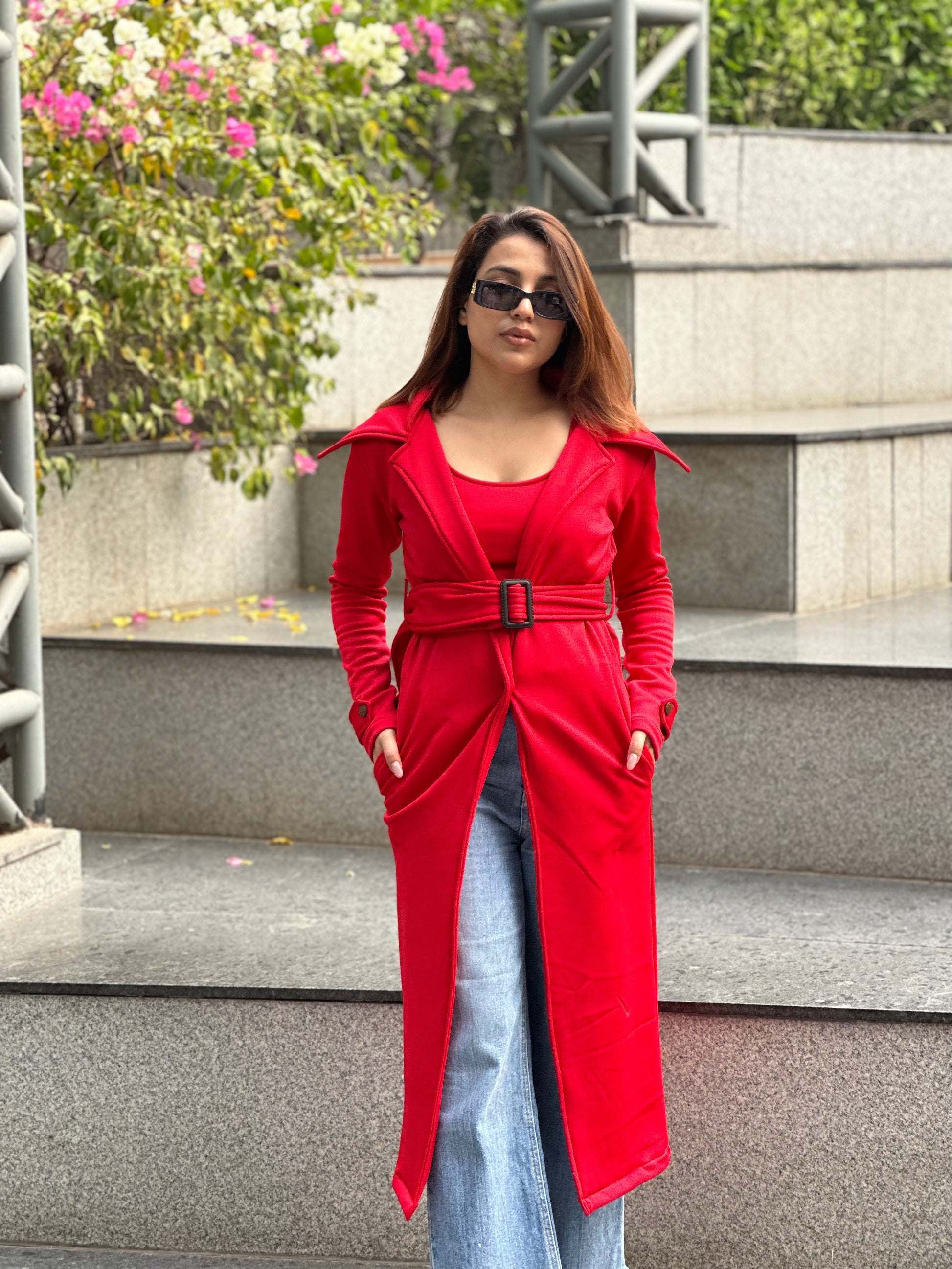Top with deals long coat