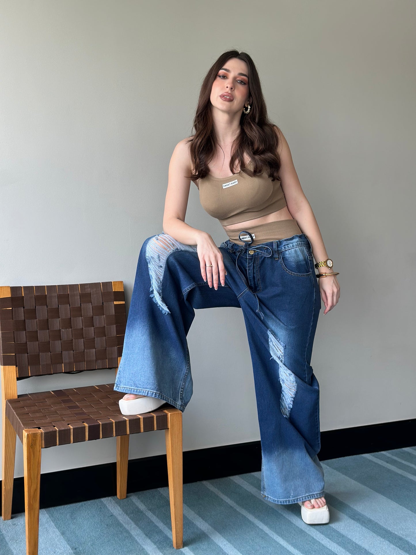 Bougie Distressed Big Denims