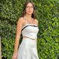 High Corset Waist Wide Leg Pants