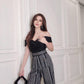 Cotton Striped Wide Leg Pants