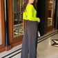 Neon Bodysuit With Black Taro Pants