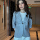 Light Grey 3/4th Sleeve Blazer