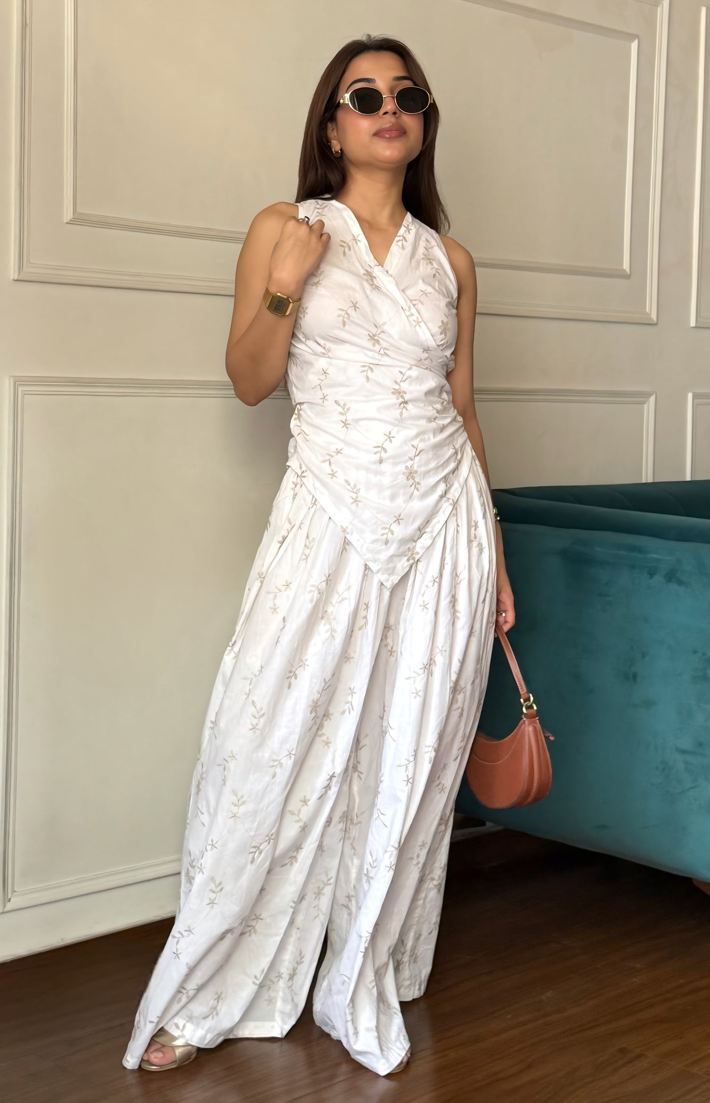 Sophisticated Cotton Embroidered Co-ords