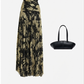 Gold Foil Pleated Festive Dress